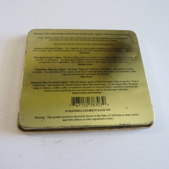 Mayorga Coffee Infused Cigars Tin Case Metal Tin (EMPTY) - Picture 5 of 7